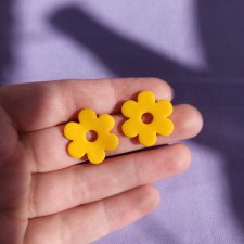 Kolczyki z gliny polimerowej kwiatki