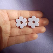 Kolczyki z gliny polimerowej kwiatki