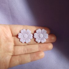 Kolczyki z gliny polimerowej kwiatki