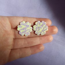 Kolczyki z gliny polimerowej kwiatki