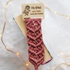 Makramy zakładka do książki dla mamy | Prezent Dzień Matki