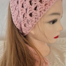 Szydełkowa chustka na głowę – Boho – Handmade