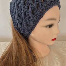 Szydełkowa chustka na głowę – Boho – Handmade
