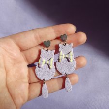 Kolczyki z gliny polimerowej kotki