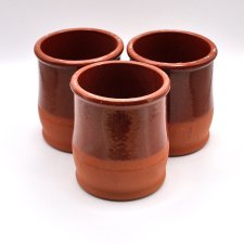 3 kubeczki gliniane Cermer szkliwione do pieczenia mrożenia