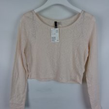 H&M bluzka crop bluzka dzianinka / M z metką
