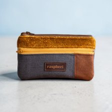 Miodowo-szary portfelik