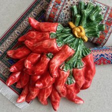 Sicilian Wall Plaque Chili Peppers ❤ Made in Italy - Ozdoba ścienna.