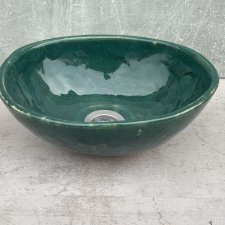 Mini umywalka owalna ceramiczna rękodzieło
