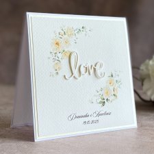 Kartka ślubna w ozdobnej kopercie, WP 132d