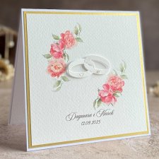 Kartka na ślub w ozdobnej kopercie, WA 26e