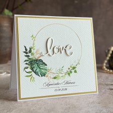 Kartka na ślub w ozdobnej kopercie, W 45b