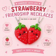 Naszyjnik Przyjaźni Truskawki BFF