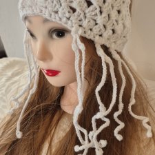 Szydełkowa Chusta/Bandana "Jellyfish" – Boho White