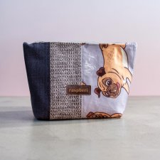 Kosmetyczka MAXI patchwork mopsy