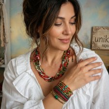 Naszyjnik Boho "Multicolor Fusion" - Ręcznie Pleciony