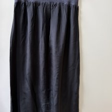 100 % SILK granatowa  jakościowa spódnica jedwabna