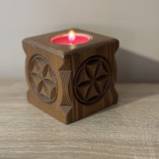 Świecznik drewniany