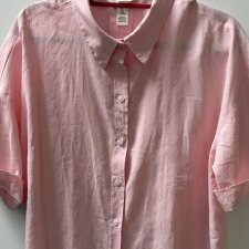 Linen Blend HM koszula len z bawełną twarzowy róż