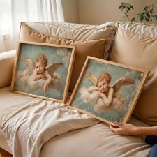 ZESTAW PLAKATÓW 2cz 40x30 cm  Anioły Cherubinki (set254)
