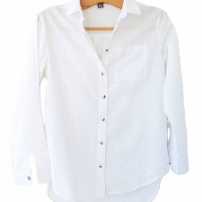 Koszula vintage biała podpinane rękawy 100% bawełna