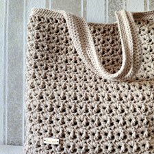 AŻUROWA TOREBKA ZE SZNURKA BAWEŁNIANEGO