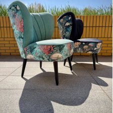 fotel klubowy, PRL, lata 60 70, uszak, pszczoły, koktajlowy