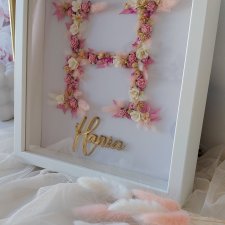 Personalizowana ramka z imieniem suszone kwiaty