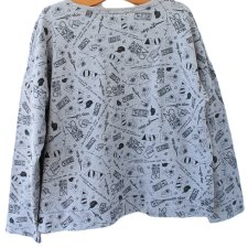 Designerska bluza vintage wzory bawełna organiczna Amov