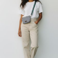 Szara kopertówka mini nerka saszetka