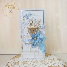 Kartka komunijna, Pamiątka Komunii, prezent "Lovely Day in Blue 2"GOTOWA