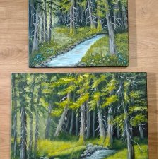 WYPRZEDAŻ KOLEKCJI - DYPTYK NATURY "W GŁĘBI LASU"