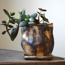 ŚLADY NATURY II_doniczka handmade_surowa forma