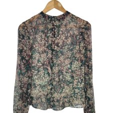 MAGASIN bluzka mgiełka kwiaty 34 XS