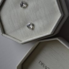 nowe kolczyki Swarovski sztyfty kryształy