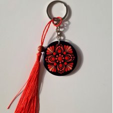 Czerwony brelok, amulet czakra podstawy - Jaspis czerwony - Ugruntowanie, stabilność, bezpieczeństwo