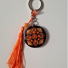 Pomarańczowy brelok, amulet czakra sakralna - Kalcyt -  Emocje, kreatywność, przyjemność