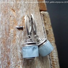 PRYWATNE NIEBO kolczyki z akwamarynu i srebra