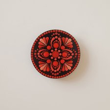 Magnes czerwony, czakra podstawy - Ugruntowanie, stabilność, bezpieczeństwo - ręcznie malowany