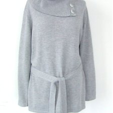 klasyczny wiązany sweter Canda L jasnoszary