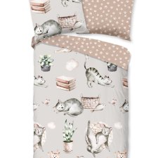 pościel koty dziecięca koty kocie łapki 135x200 Good Morning