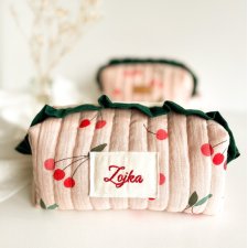Personalizowana kosmetyczka z imieniem - czereśnie