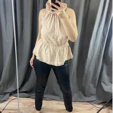 Whiite jedwabna tunika