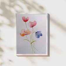 Trawy - obraz  akwarela