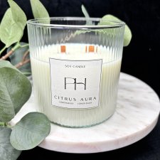 Świeca sojowo-kokosowa "CITRUS AURA"