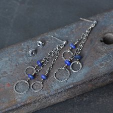 Kolczyki z lapis lazuli na sztyftach