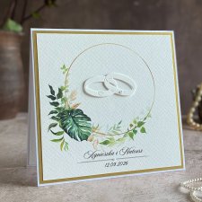 Kartka na ślub w ozdobnej kopercie, W 45c