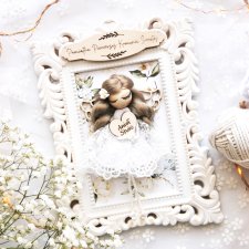 Pamiątka na komunię | Anioł Stróż w ramce | I Komunia - szybka wysyłka