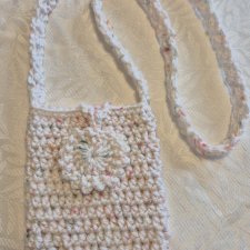 Ręcznie robiona torebka na ramię – Boho Mix (Biel i Kolorowe Konfetti)