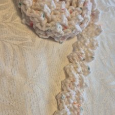 Szydełkowy pasek "Multi-Color Tweed" – miękki akryl i poliester